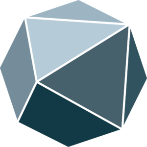 Octagon Icon blau